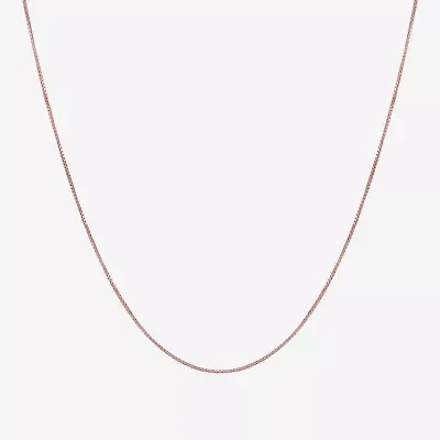 Limited Quantities! Womens 14K Rose Gold 18 Inch Box Chain Necklace