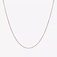 Limited Quantities! Womens 14K Rose Gold 18 Inch Box Chain Necklace