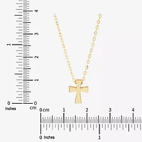 Limited Quantities! Womens 10K Gold Cross 17 Inch Pendant Necklace