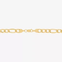 Limited Quantities! Womens 10K Gold 8 1/2 Inch Hollow Figaro Chain Bracelet