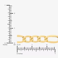 Limited Quantities! Womens 10K Gold 8 1/2 Inch Hollow Figaro Chain Bracelet