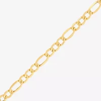 Limited Quantities! Womens 10K Gold 8 1/2 Inch Hollow Figaro Chain Bracelet