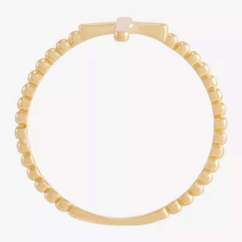 Limited Quantities! Womens 10K Gold Cross Cocktail Ring