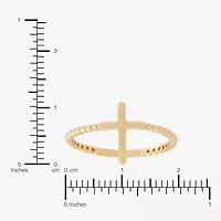 Limited Quantities! Womens 10K Gold Cross Cocktail Ring