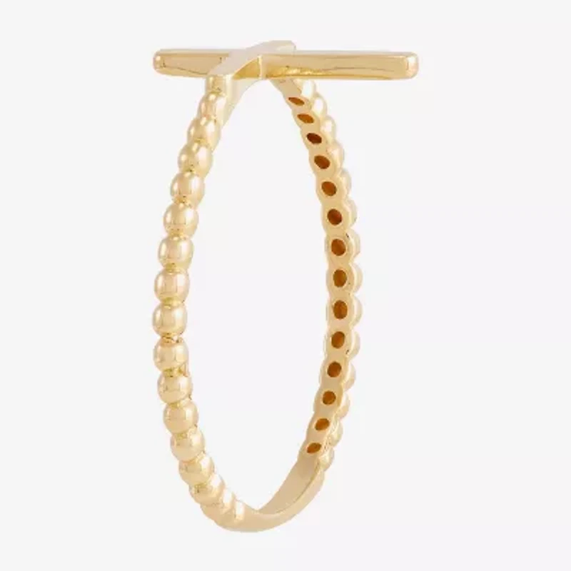 Limited Quantities! Womens 10K Gold Cross Cocktail Ring