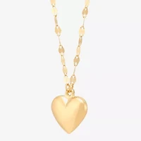 Limited Quantities! Womens 14K Gold Heart 18 Inch Pendant Necklace