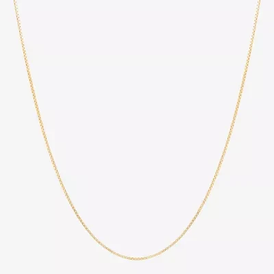 Limited Quantities! Womens 10K Gold 18 Inch Box Chain Necklace