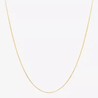 Limited Quantities! Womens 10K Gold 18 Inch Box Chain Necklace