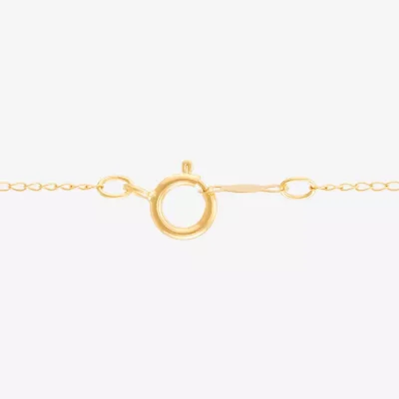 Limited Quantities! Girls White Cubic Zirconia 14K Gold Butterfly 13 Inch Pendant Necklace