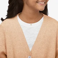 Limited Quantities! Girls White Cubic Zirconia 14K Gold Butterfly 13 Inch Pendant Necklace