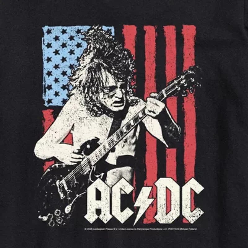 Novelty Mens Crew Neck Short Sleeve Regular Fit AC/DC Big and Tall Graphic T-Shirt