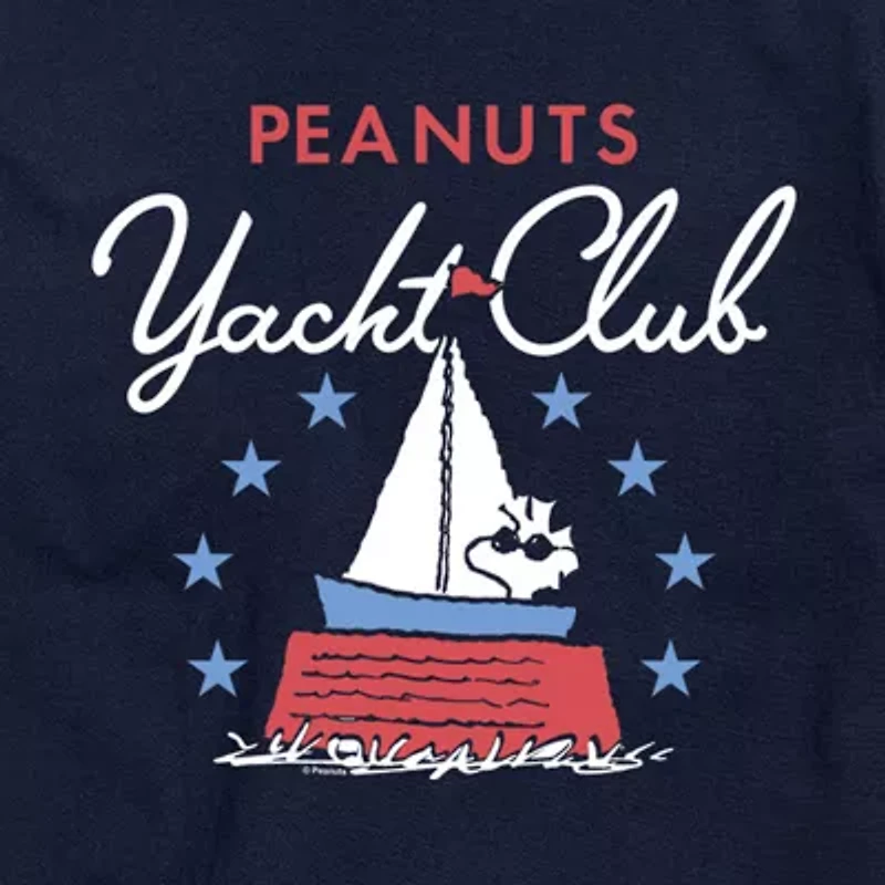 Novelty Mens Crew Neck Short Sleeve Regular Fit Peanuts Big and Tall Graphic T-Shirt