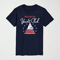 Novelty Mens Crew Neck Short Sleeve Regular Fit Peanuts Big and Tall Graphic T-Shirt