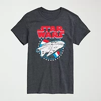 Novelty Mens Crew Neck Short Sleeve Regular Fit Star Wars Big and Tall Graphic T-Shirt