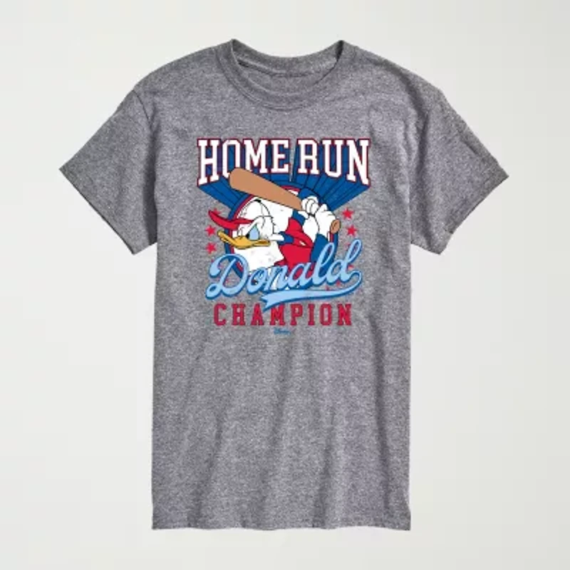 Novelty Mens Crew Neck Short Sleeve Regular Fit Donald Duck Big and Tall Graphic T-Shirt