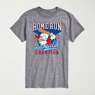 Novelty Mens Crew Neck Short Sleeve Regular Fit Donald Duck Big and Tall Graphic T-Shirt