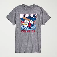 Novelty Mens Crew Neck Short Sleeve Regular Fit Donald Duck Big and Tall Graphic T-Shirt