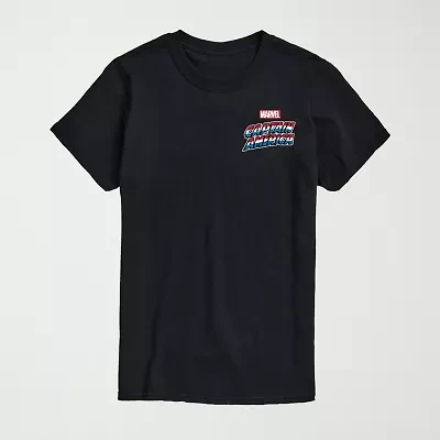 Novelty Mens Crew Neck Short Sleeve Regular Fit Captain America Marvel Big and Tall Graphic T-Shirt