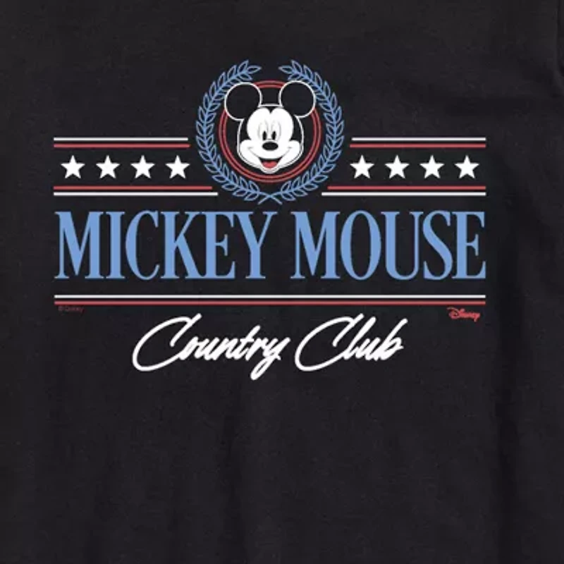 Novelty Mens Crew Neck Short Sleeve Regular Fit Mickey Mouse Big and Tall Graphic T-Shirt