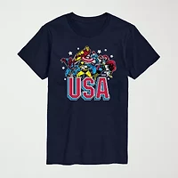 Novelty Mens Crew Neck Short Sleeve Regular Fit Marvel Big and Tall Graphic T-Shirt