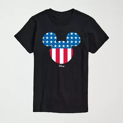 Novelty Mens Crew Neck Short Sleeve Regular Fit Mickey Mouse Big and Tall Graphic T-Shirt