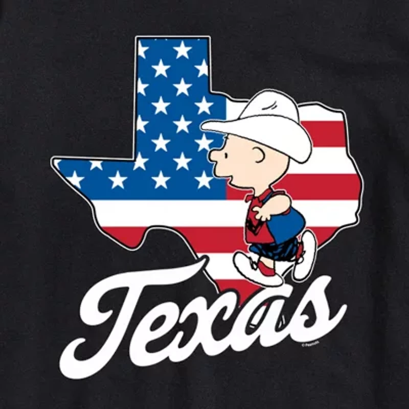 Novelty Mens Crew Neck Short Sleeve Regular Fit Peanuts Big and Tall Graphic T-Shirt
