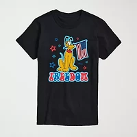 Novelty Mens Crew Neck Short Sleeve Regular Fit Pluto Big and Tall Graphic T-Shirt