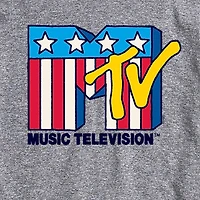 Novelty Mens Crew Neck Short Sleeve Regular Fit MTV Big and Tall Graphic T-Shirt