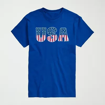 Novelty Mens Crew Neck Short Sleeve Regular Fit Big and Tall Graphic T-Shirt