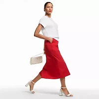 Liz Claiborne Womens Midi A-Line Skirt