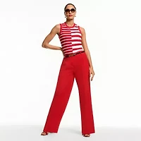 Liz Claiborne Charlotte Womens Wide Leg Mid Rise Trouser