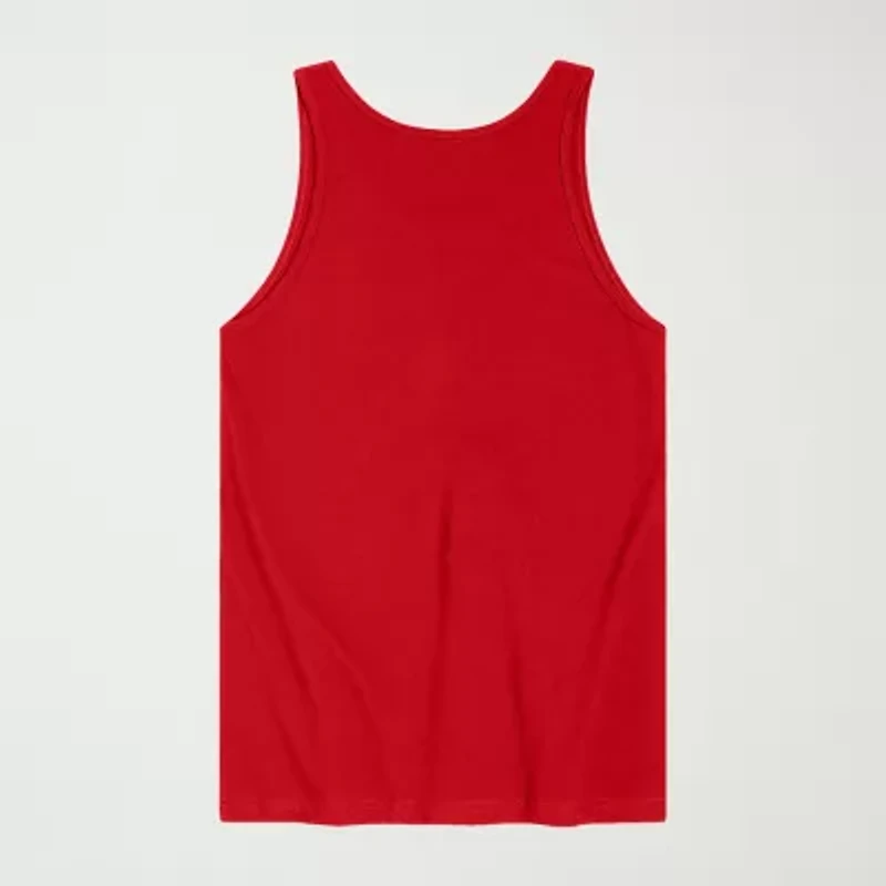 Novelty Mens Crew Neck Short Sleeve Peanuts Snoopy Tank Top