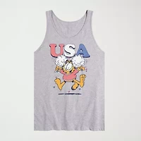 Novelty Mens Crew Neck Short Sleeve Garfield Tank Top
