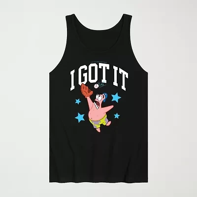 Novelty Mens Crew Neck Short Sleeve Spongebob Tank Top