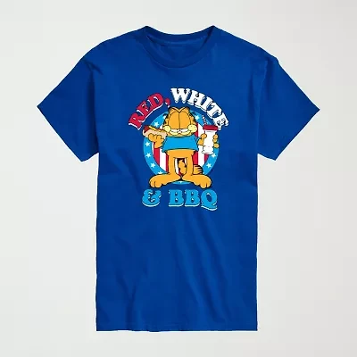 Novelty Mens Crew Neck Short Sleeve Regular Fit Garfield Graphic T-Shirt