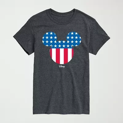 Novelty Mens Crew Neck Short Sleeve Regular Fit Mickey Mouse Graphic T-Shirt