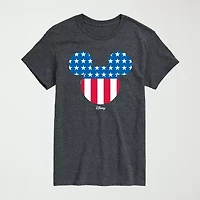Novelty Mens Crew Neck Short Sleeve Regular Fit Mickey Mouse Graphic T-Shirt