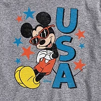 Novelty Mens Crew Neck Short Sleeve Regular Fit Mickey Mouse Graphic T-Shirt