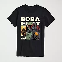 Novelty Mens Crew Neck Short Sleeve Regular Fit Star Wars Graphic T-Shirt