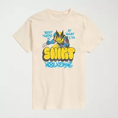 Novelty Mens Crew Neck Short Sleeve Regular Fit Marvel Graphic T-Shirt