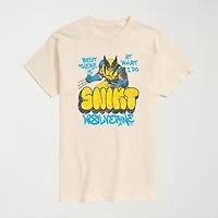Novelty Mens Crew Neck Short Sleeve Regular Fit Marvel Graphic T-Shirt