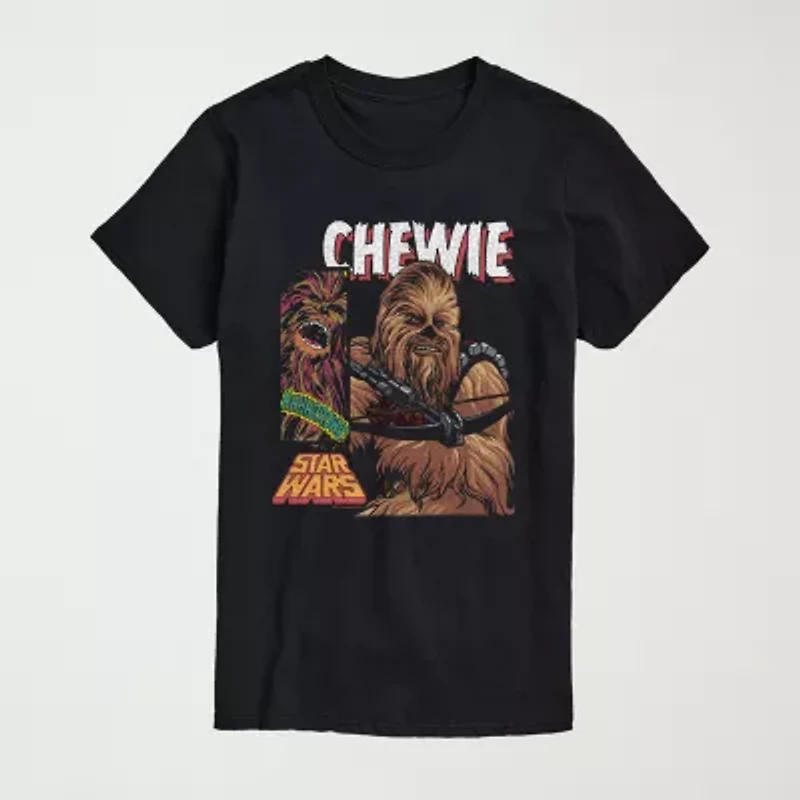 Novelty Mens Crew Neck Short Sleeve Regular Fit Star Wars Graphic T-Shirt