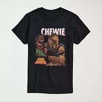 Novelty Mens Crew Neck Short Sleeve Regular Fit Star Wars Graphic T-Shirt