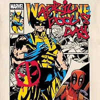 Novelty Mens Crew Neck Short Sleeve Regular Fit Deadpool Marvel Graphic T-Shirt