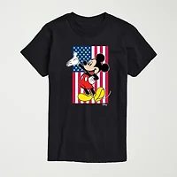Novelty Mens Crew Neck Short Sleeve Regular Fit Mickey Mouse Graphic T-Shirt