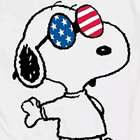 Novelty Mens Crew Neck Short Sleeve Regular Fit Peanuts Snoopy Graphic T-Shirt