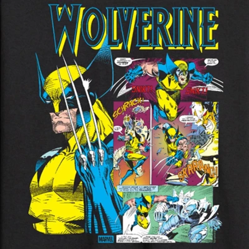 Novelty Mens Crew Neck Long Sleeve Regular Fit Marvel Graphic T-Shirt