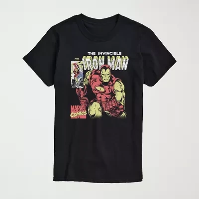 Novelty Mens Crew Neck Short Sleeve Regular Fit Iron Man Marvel Graphic T-Shirt
