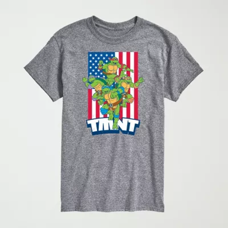 Novelty Mens Crew Neck Short Sleeve Regular Fit Teenage Mutant Ninja Turtles Graphic T-Shirt
