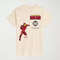 Novelty Mens Crew Neck Short Sleeve Regular Fit Iron Man Marvel Graphic T-Shirt